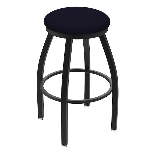 Holland Bar Stool Co 30" Swivel Bar Stool, Black Wrinkle, Canter Twilight Seat X802 - main